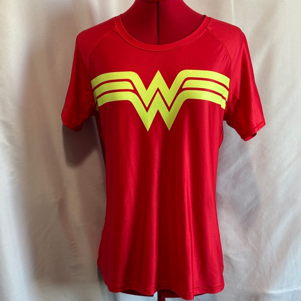Under Armour Red Short Sleeve Tee with Yellow Chest Logo